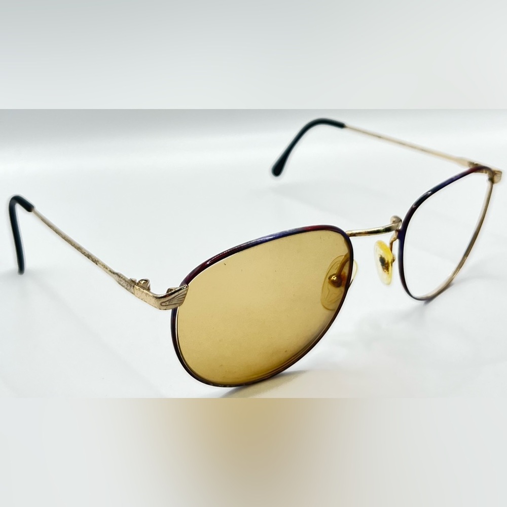 Vintage Liberty Gold Purple Oval Sunglasses Frames Only